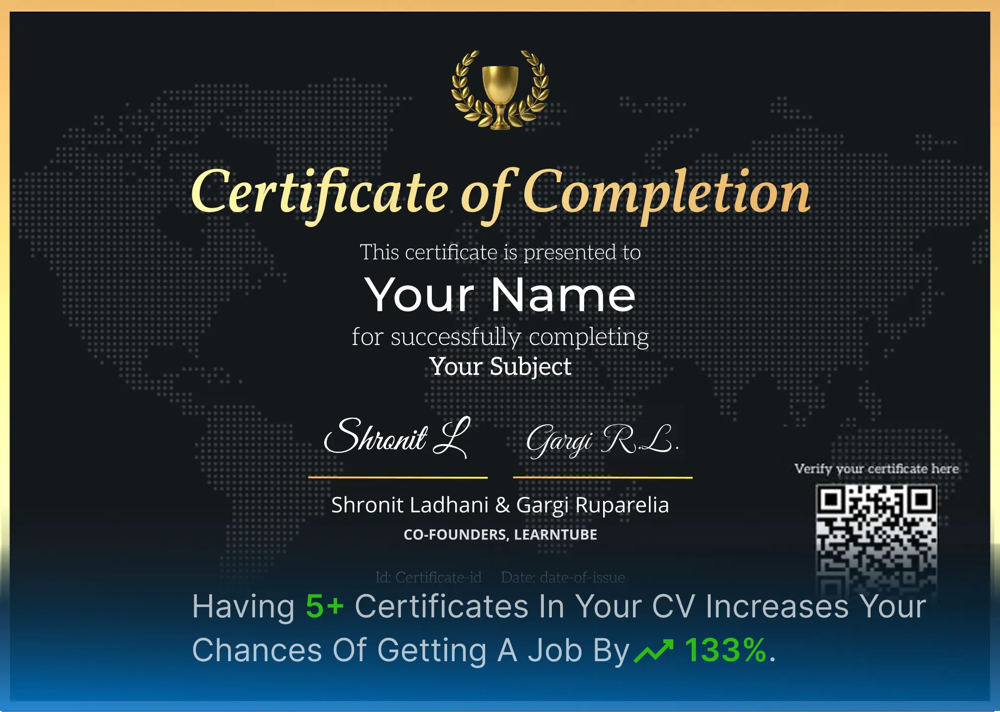 Certificate Preview